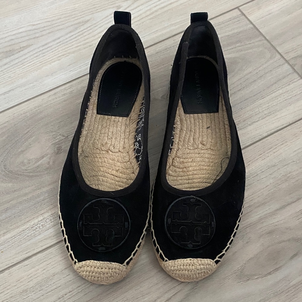 Tory Burch Black Espadrille Shoes